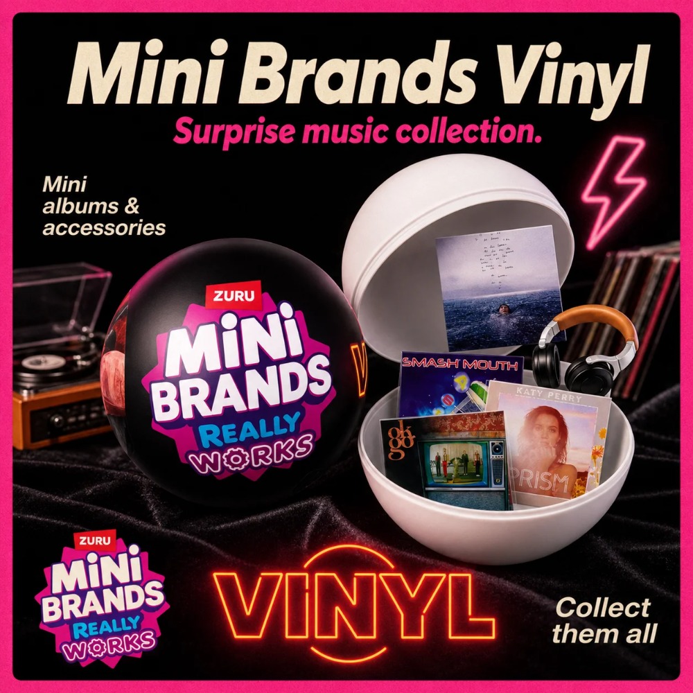 Party Games Music - Bola Kejutan Vinyl ZURU Mini Brands,