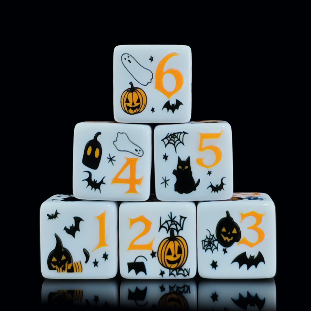 12 Buah Dadu D6 Akrilik Putih  - Party Games Console ulasan dan harga