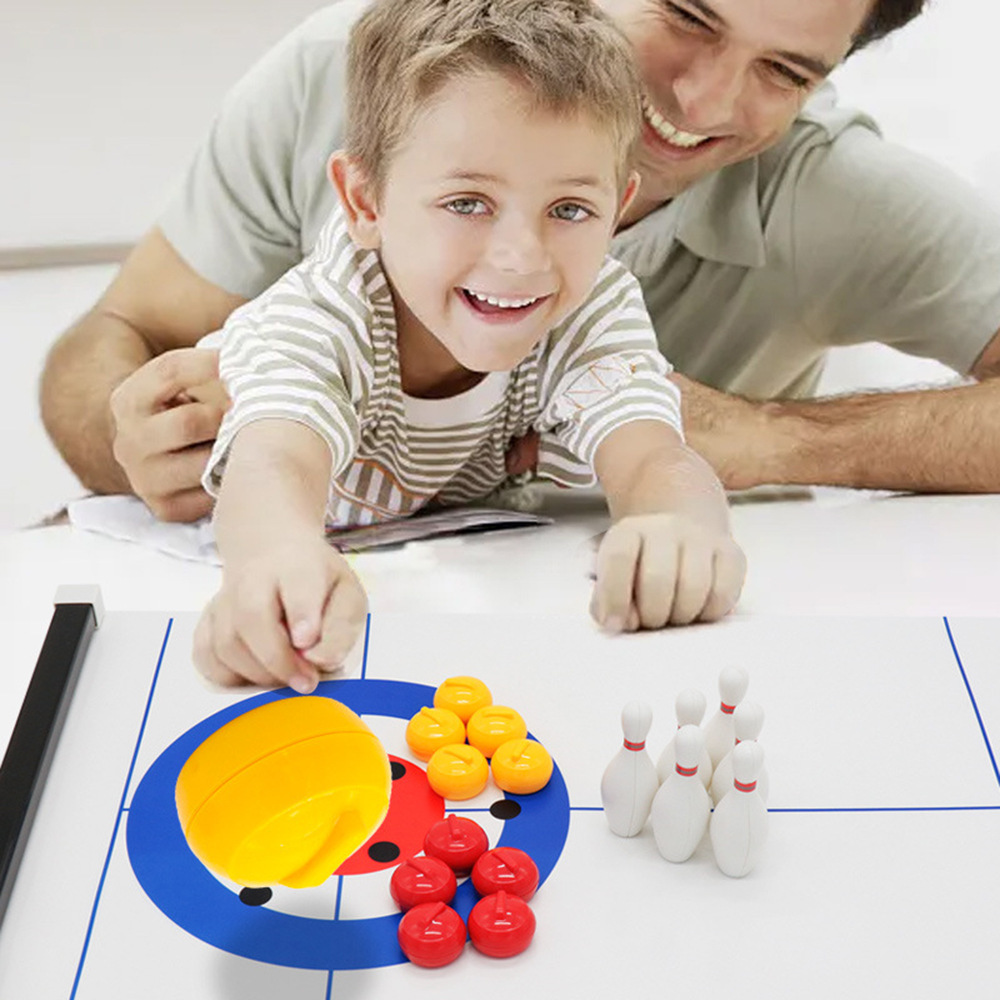 Permainan Meja Mini Curling &  - Party Games Console ulasan dan harga
