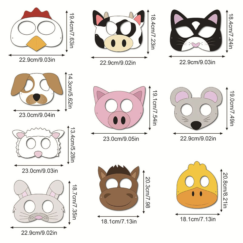 10 Buah Masker Kertas Cosplay  - Party Games No Supplies ulasan dan harga